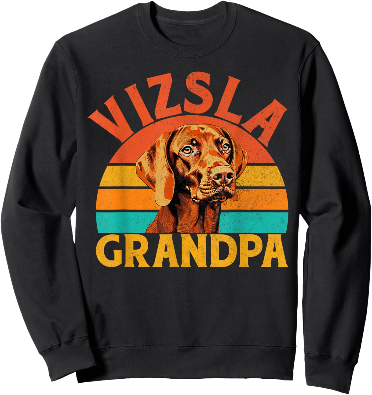 Vizsla Grandpa Vizsla Sweatshirt - Sweatshirt | Black