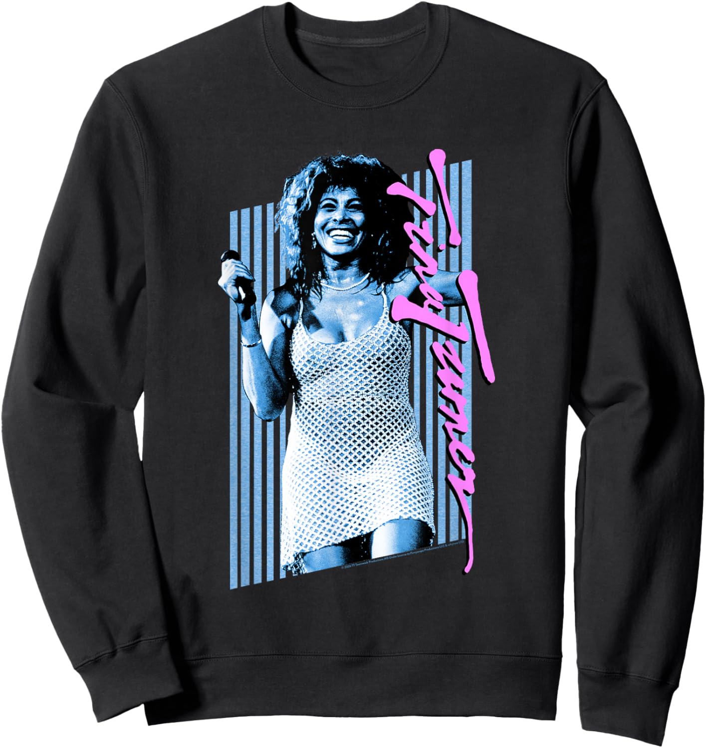 Tina Turner Blue Stripes Sweatshirt - Sweatshirt | Black