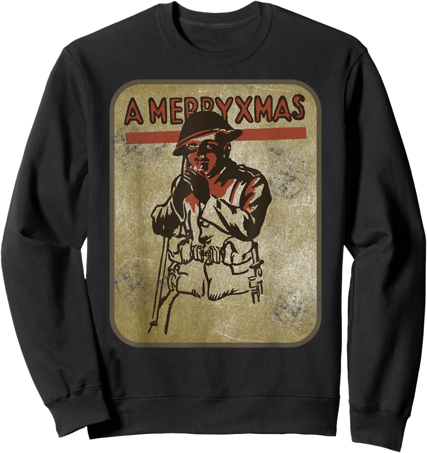 WW1 British Soldier First World War Christmas Xmas Gift Sweatshirt - Sweatshirt | Black