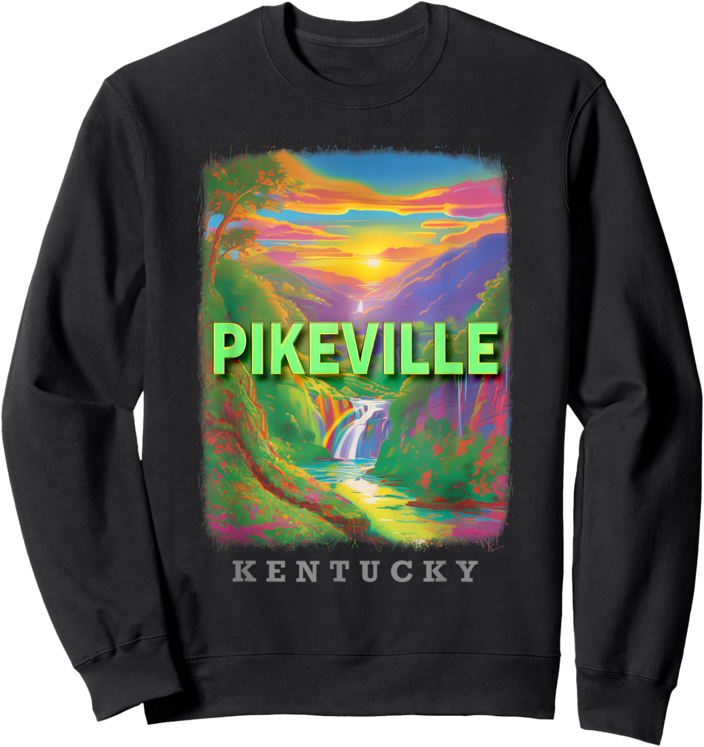 Pikeville Kentucky KY Natural Beauty SD936 Sweatshirt - Sweatshirt | Black