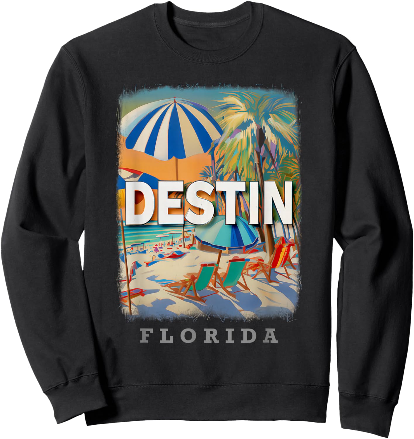 Destin Florida FL Beach Bliss SD821 Sweatshirt - Sweatshirt | Black