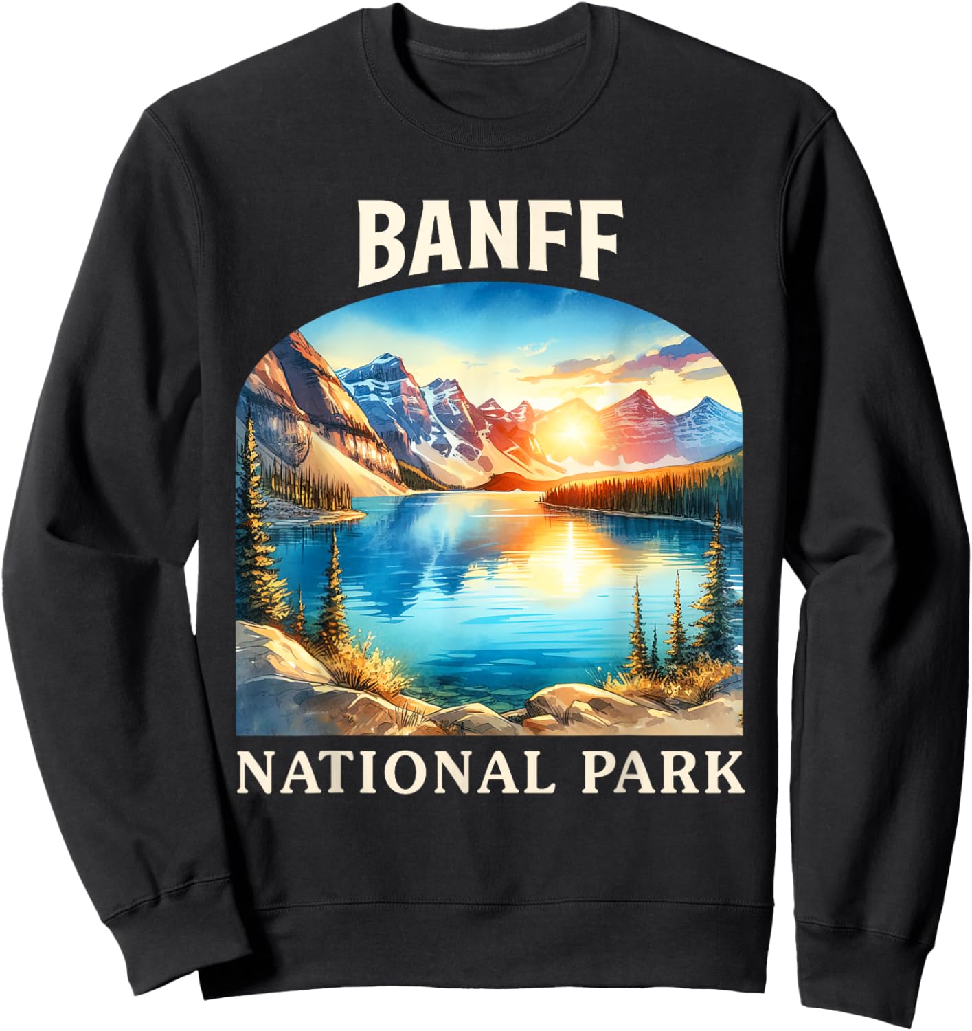 Banff National Park Canada Travel Nature Exploring Trip Sweatshirt - Sweatshirt | Black