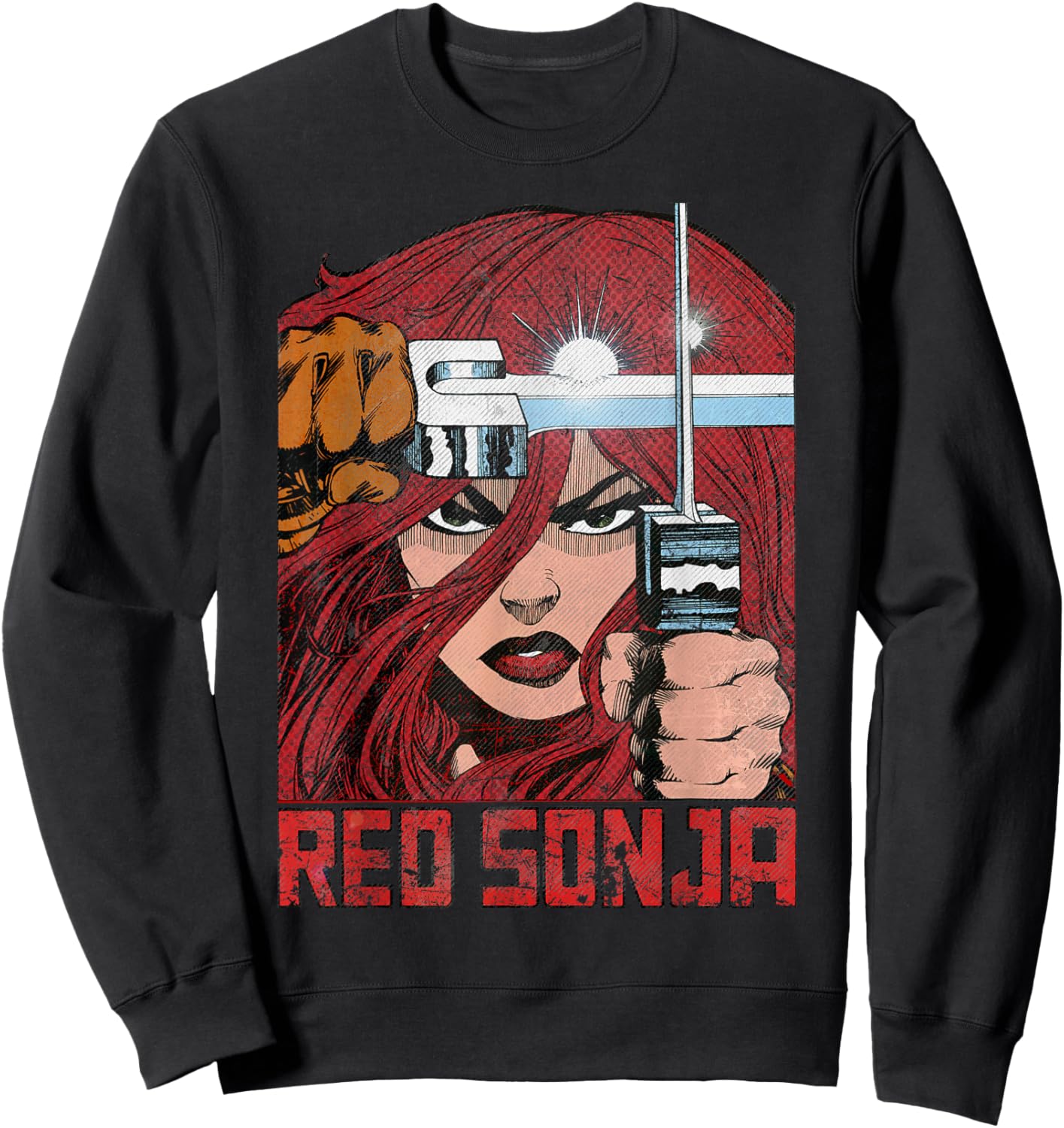 Walter Simonson Comic Legends Redhead Warrior Art Sweatshirt - Sweatshirt | Black