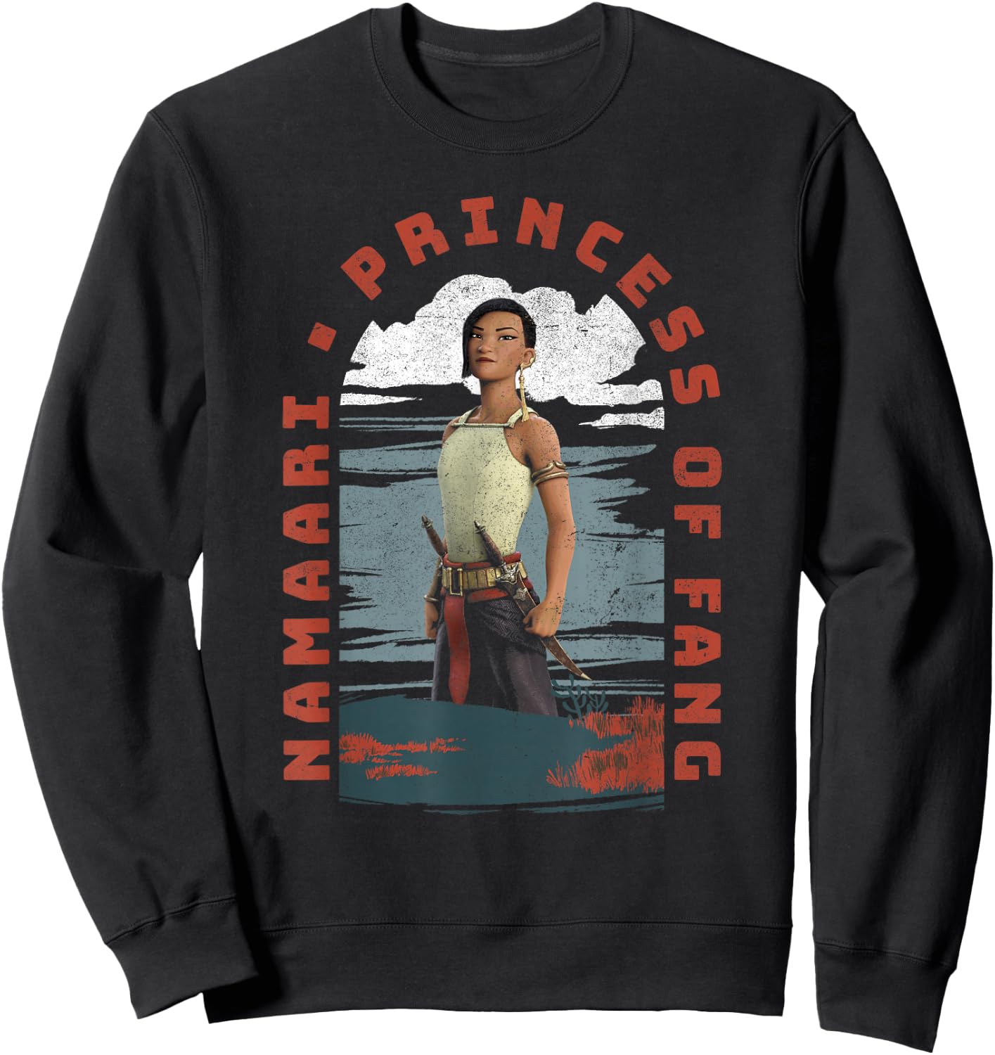 Disney Raya And The Last Dragon Namaari Princess Of Fang Sweatshirt - Sweatshirt | Black