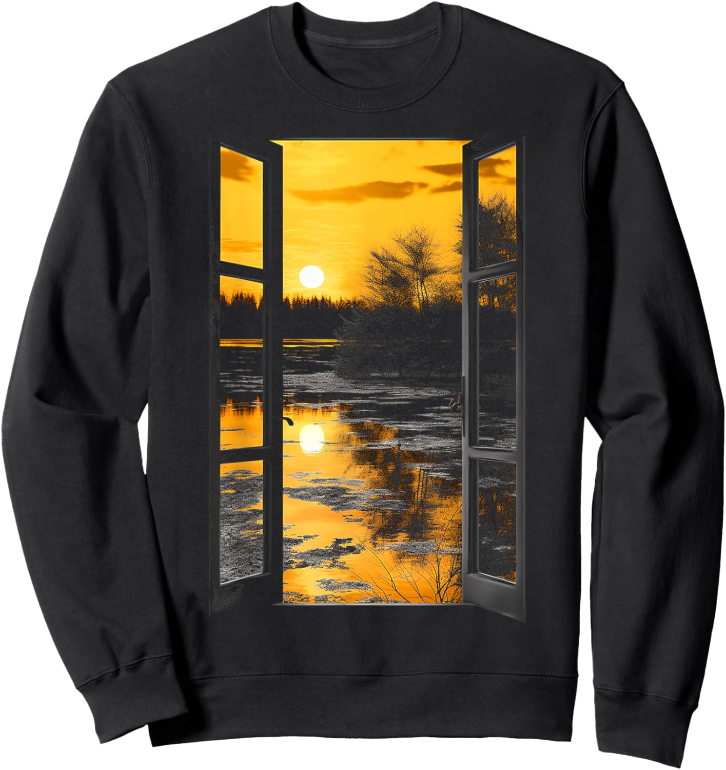 Nature Colorful Artwork Drawing Tree Art Graphic Sweatshirt - Sweatshirt | Black