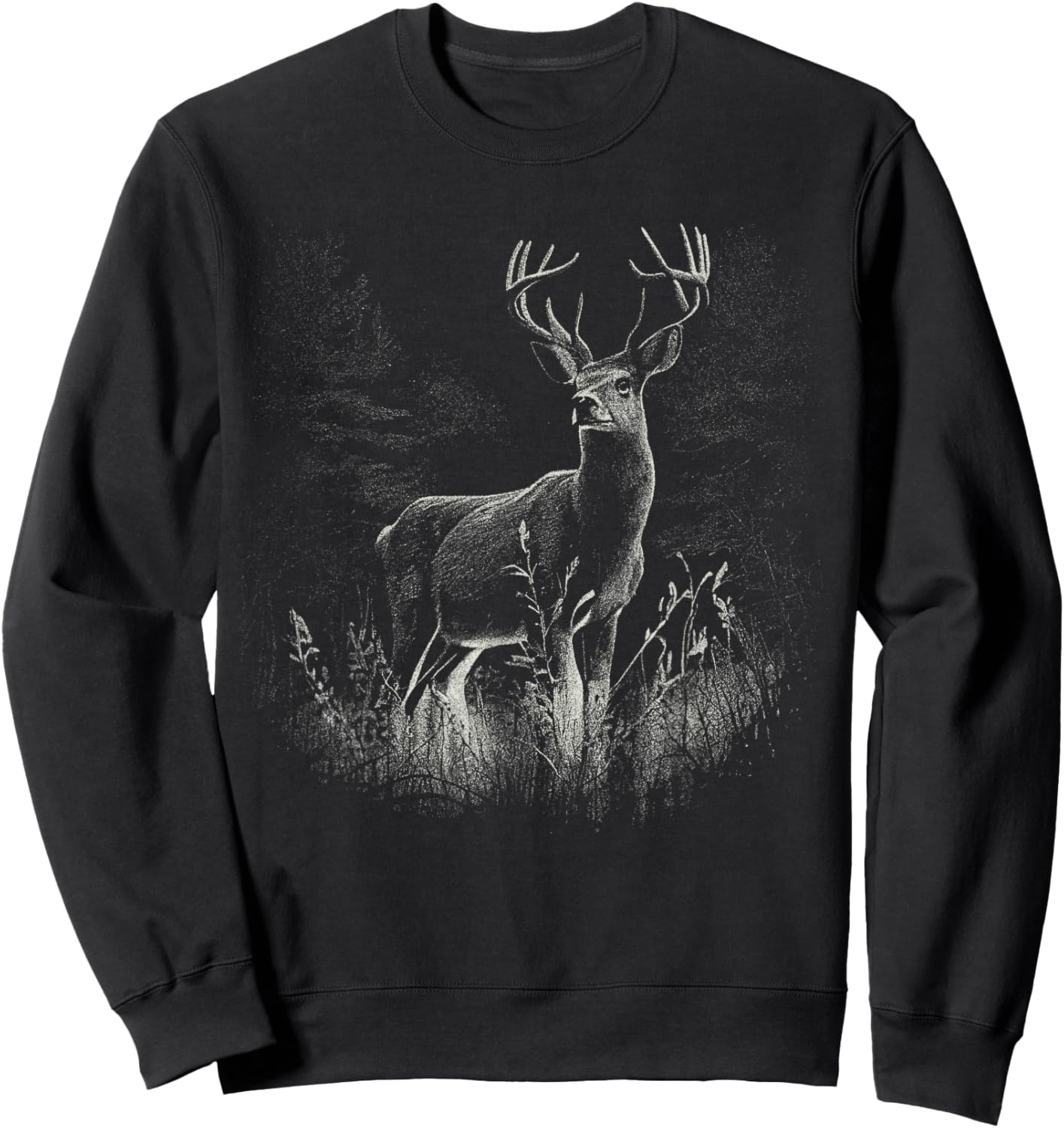 Deer in the forest nature animals deer lovers Sweatshirt - Sweatshirt | Black