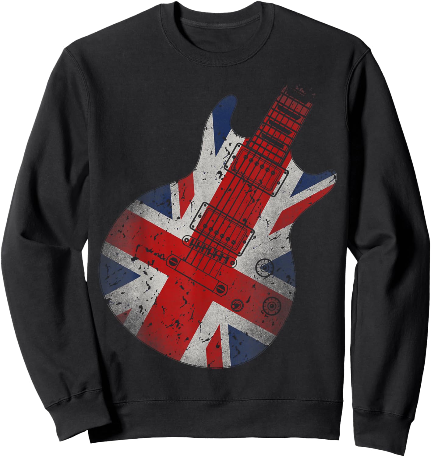 Guitar Union Jack Sweatshirt - Sweatshirt | Black
