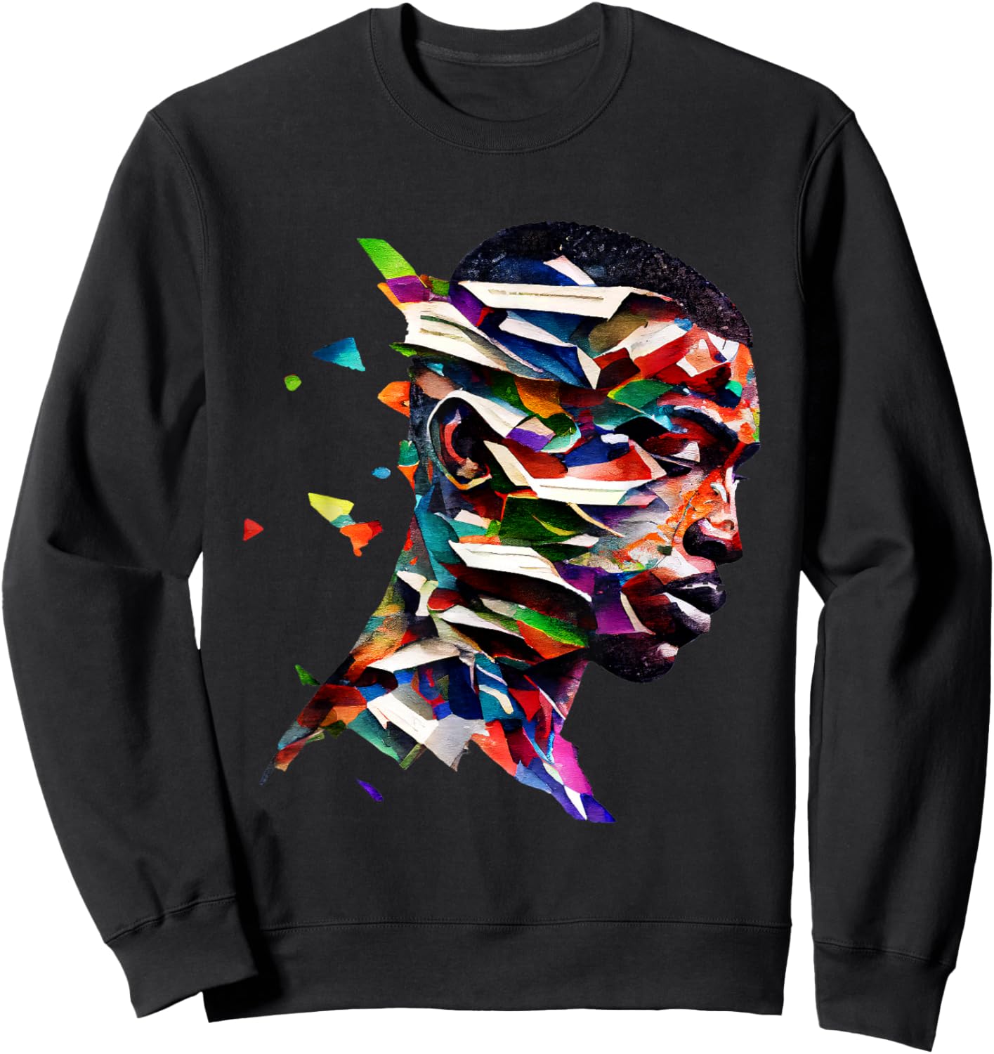 Black Man African Abstract Art Colorful Painting Melanin Fun Sweatshirt - Sweatshirt | Black