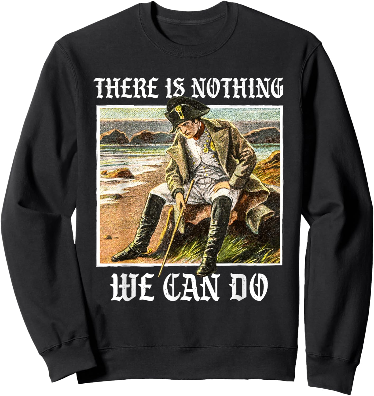 There is nothing we can do - History Napoleon Meme Sweatshirt - Sweatshirt | Black