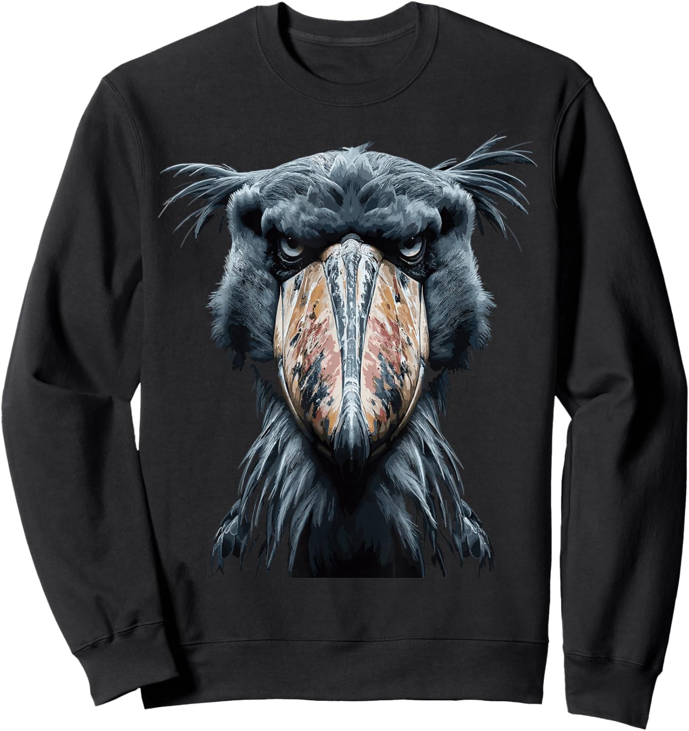 Majestic Shoebill Storks Portrait Sweatshirt - Sweatshirt | Black