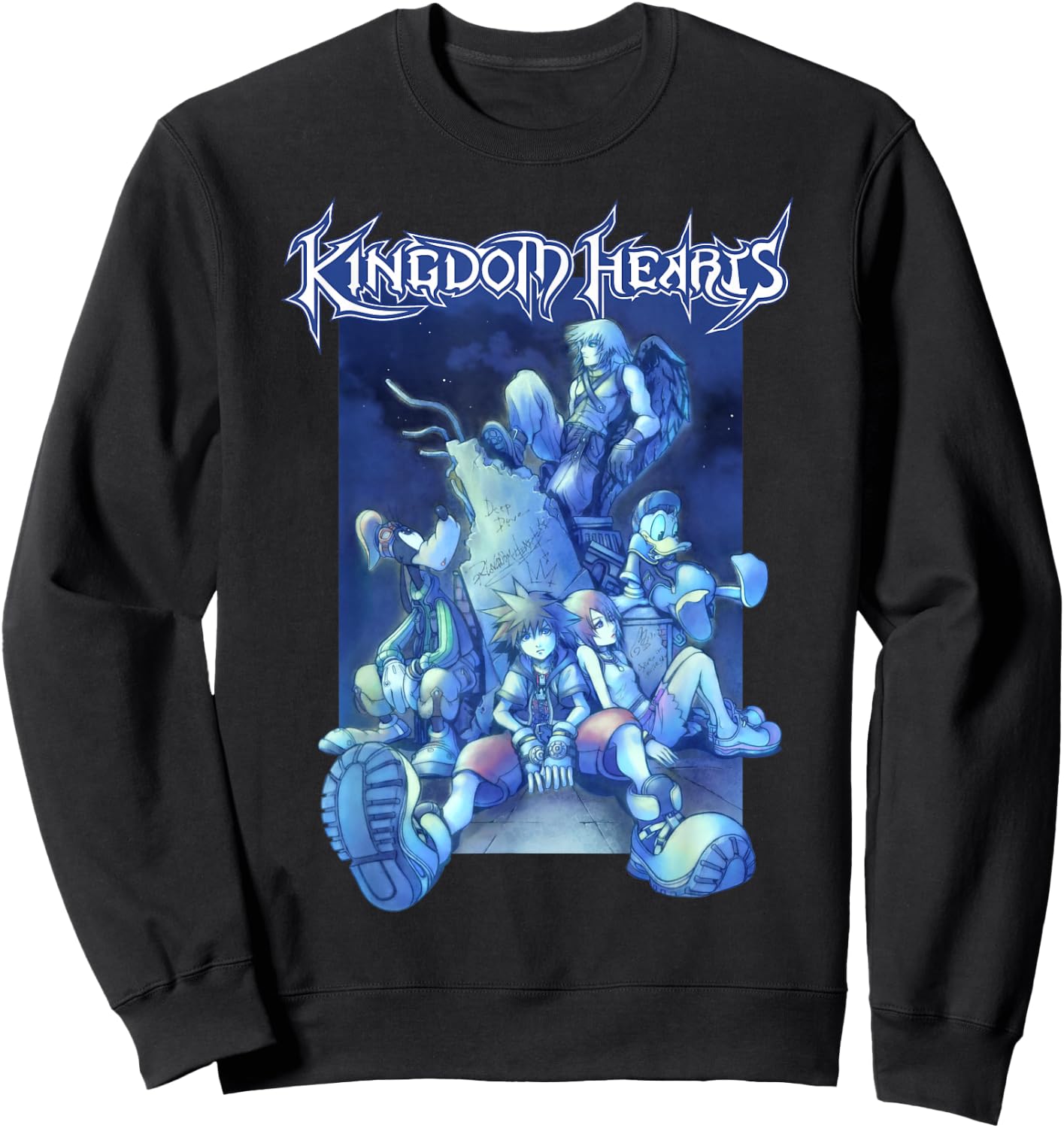 Kingdom Hearts - Blue Crew Sweatshirt - Sweatshirt | Black