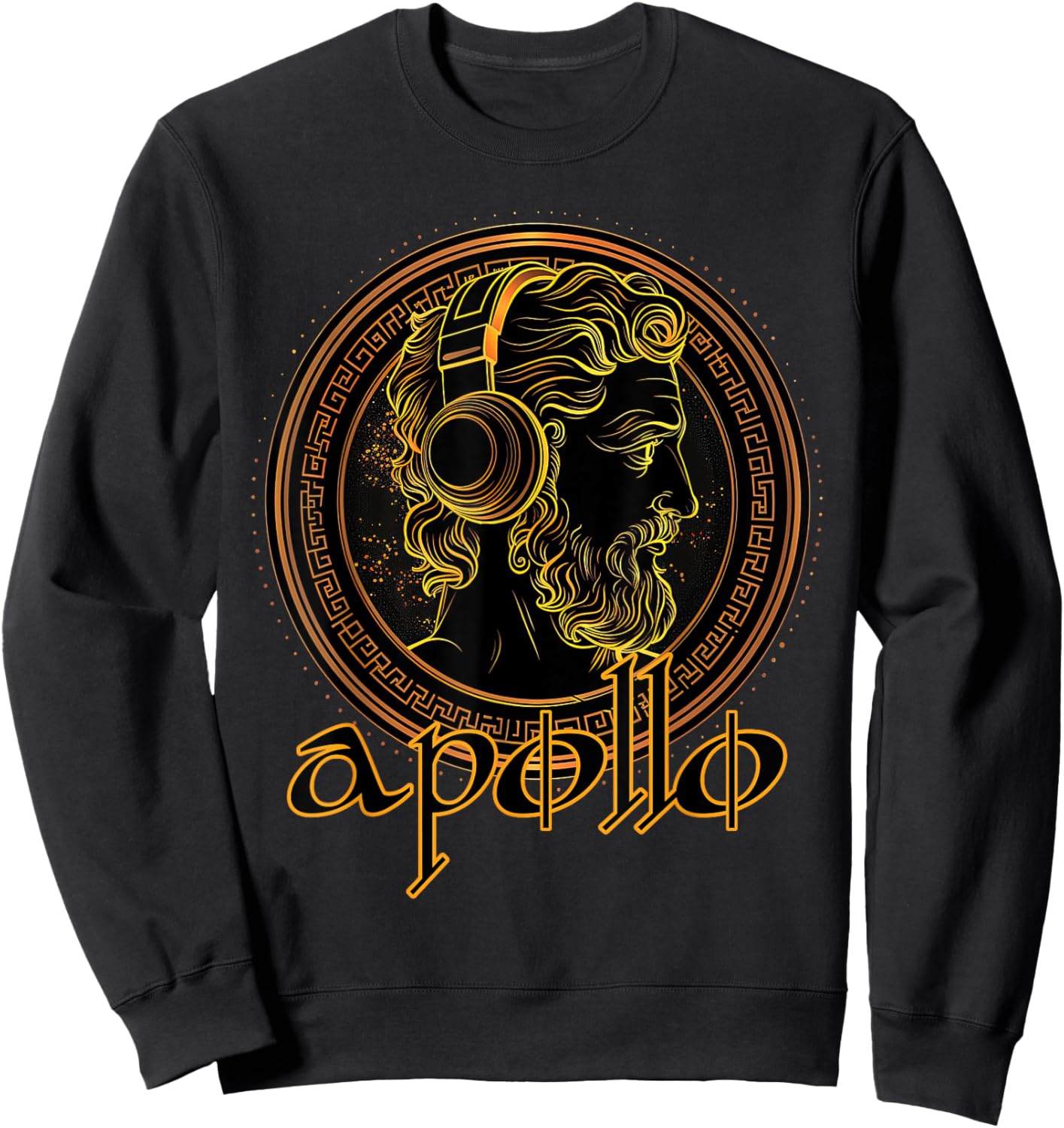 Apollo Greek God Music Lover Gamer Greece Mythology Sweatshirt - Sweatshirt | Black