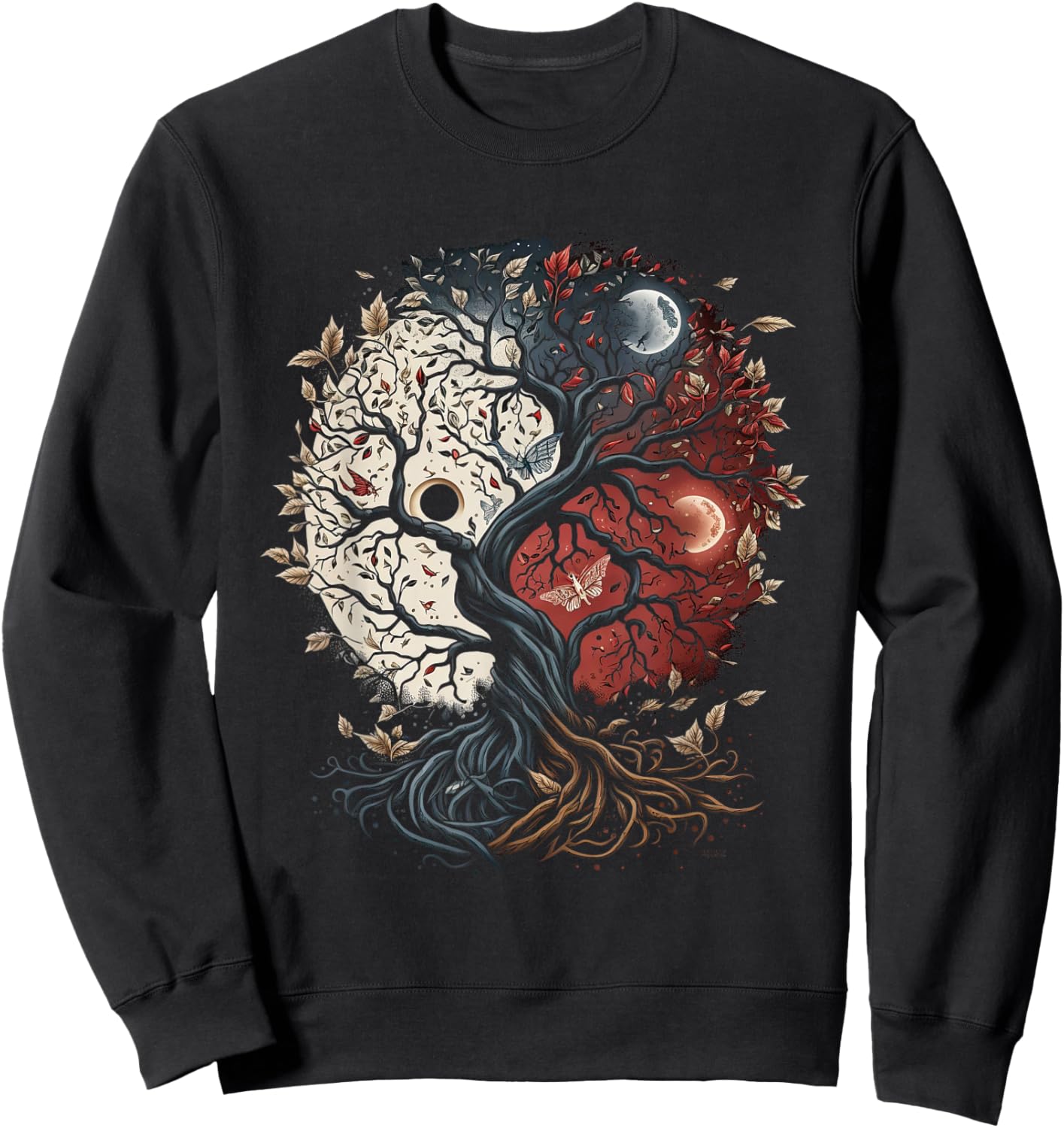 Tree of Life Viking Midgard Thor Walhalla Sweatshirt - Sweatshirt | Black