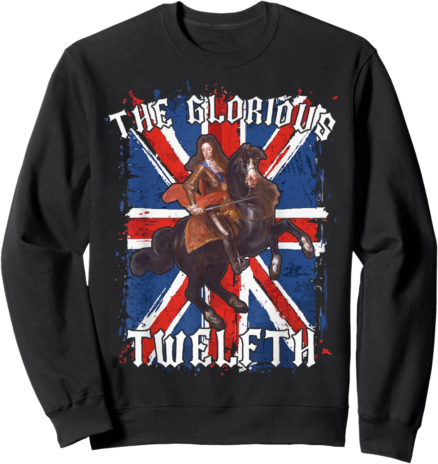Glorious Twelfth King William of Orange kids shirt Orangemen Sweatshirt - Sweatshirt | Black
