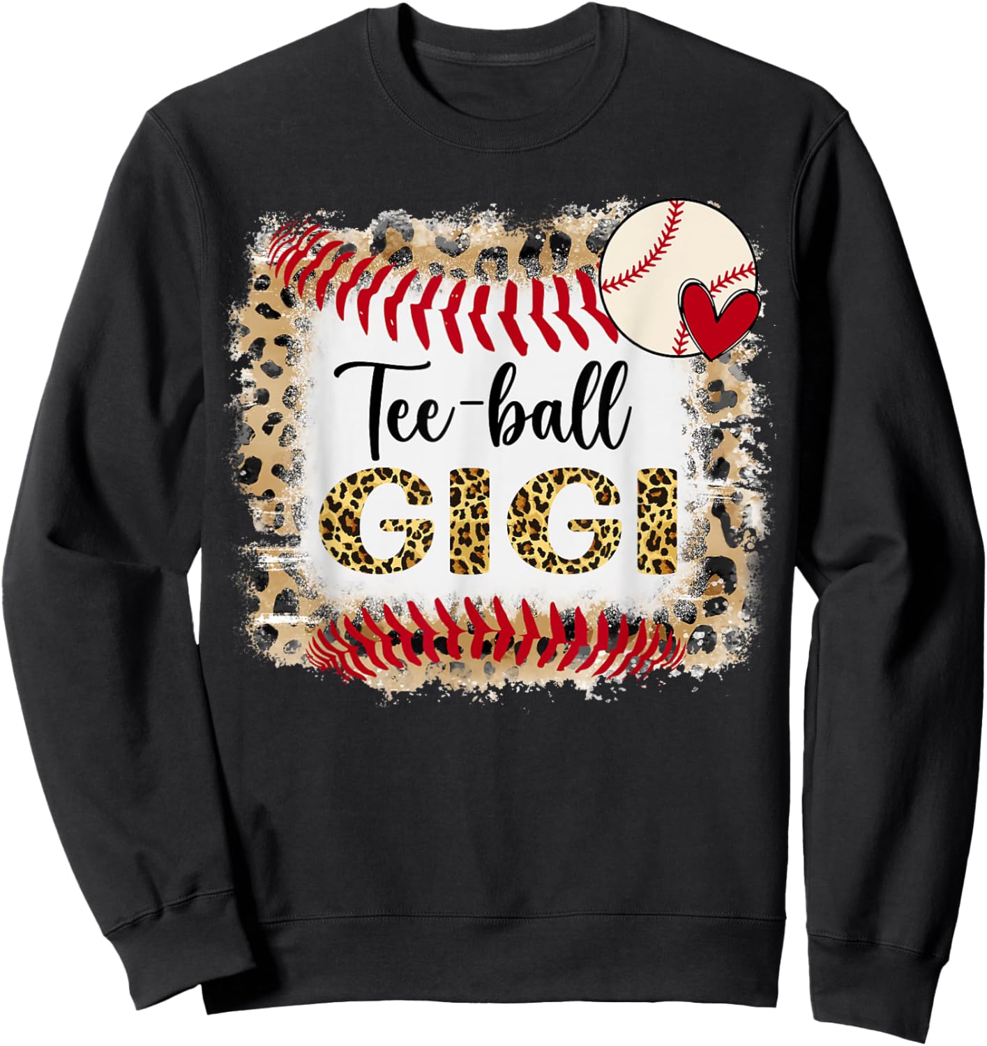 Leopard -ball Gigi For Softball Player Sweatshirt - Sweatshirt | Black