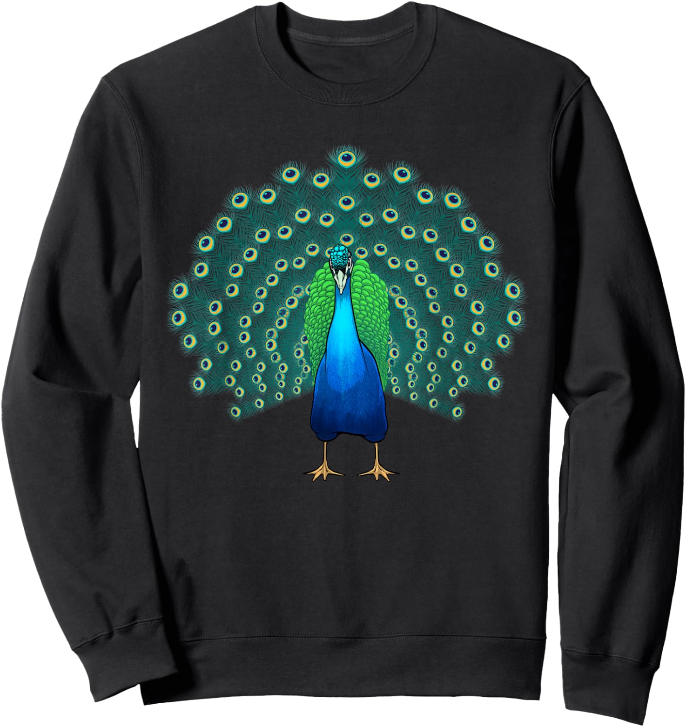 Funny Peacock Design Men Girls Boys Peacock Lovers Sweatshirt - Sweatshirt | Black