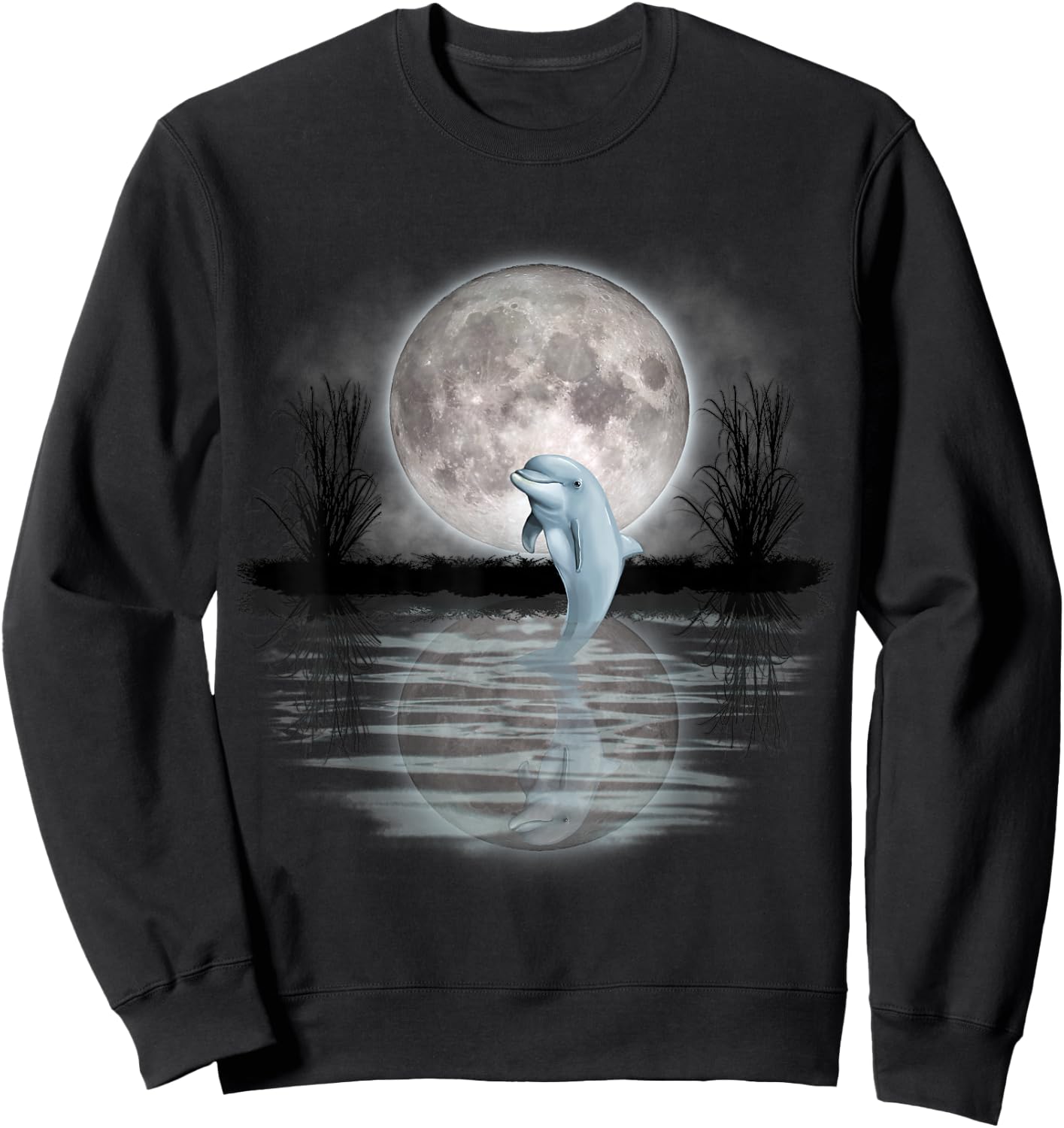 Save the Dolphin Dolphin Gift Girls Women Sweatshirt - Sweatshirt | Black