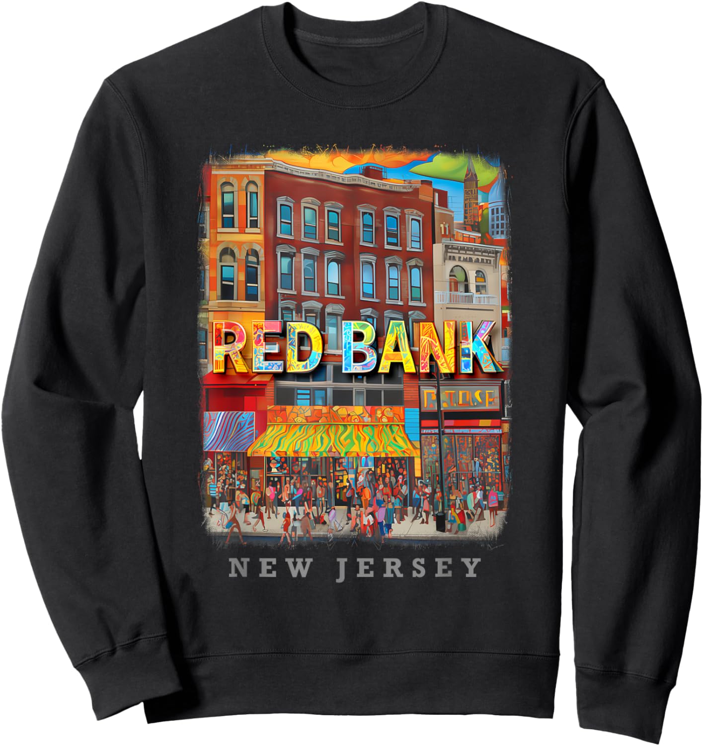Red Bank New Jersey NJ Music and Art Scene SD503 Sweatshirt - Sweatshirt | Black