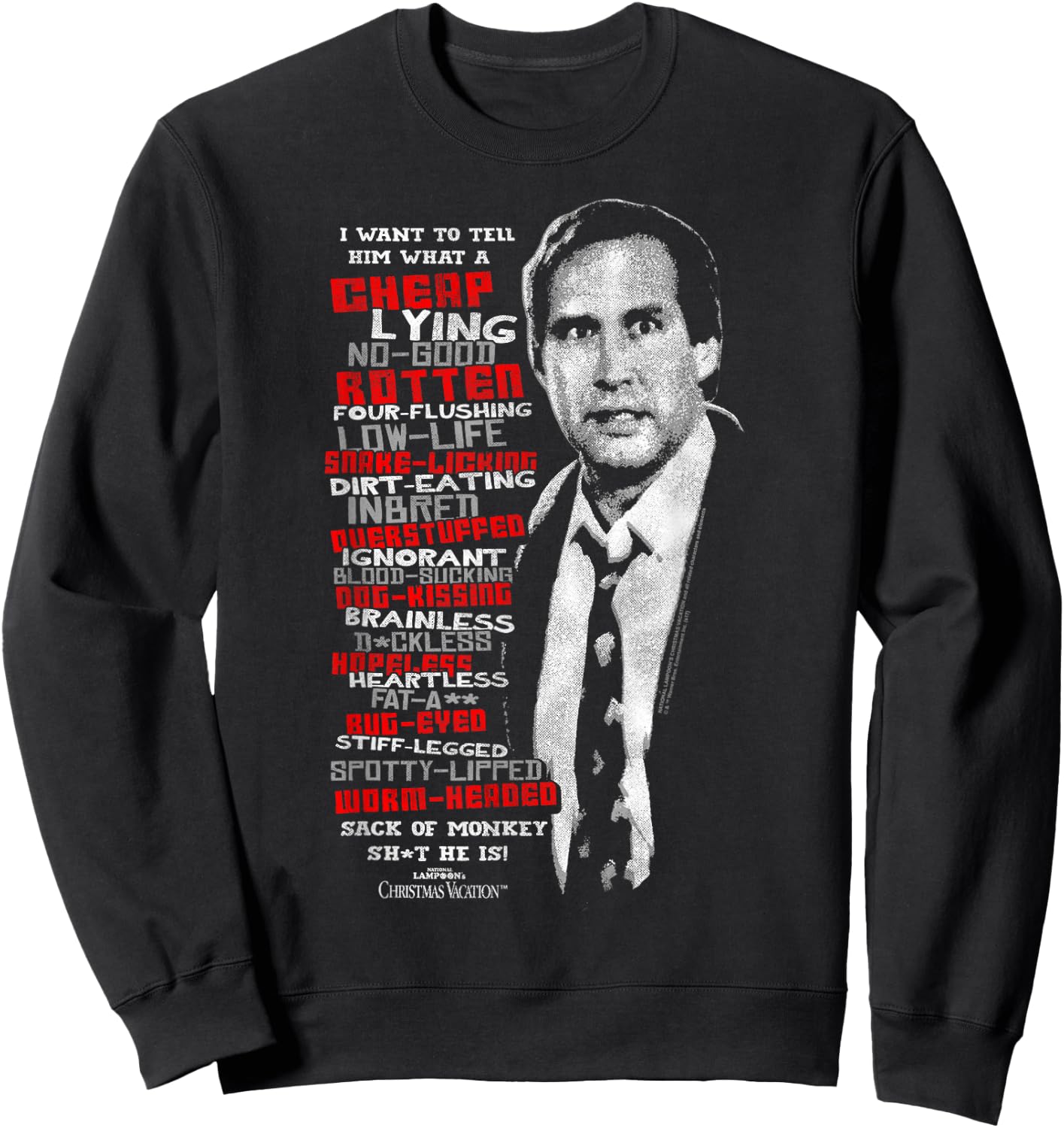 Christmas Vacation Profanities Small Sweatshirt - Sweatshirt | Black