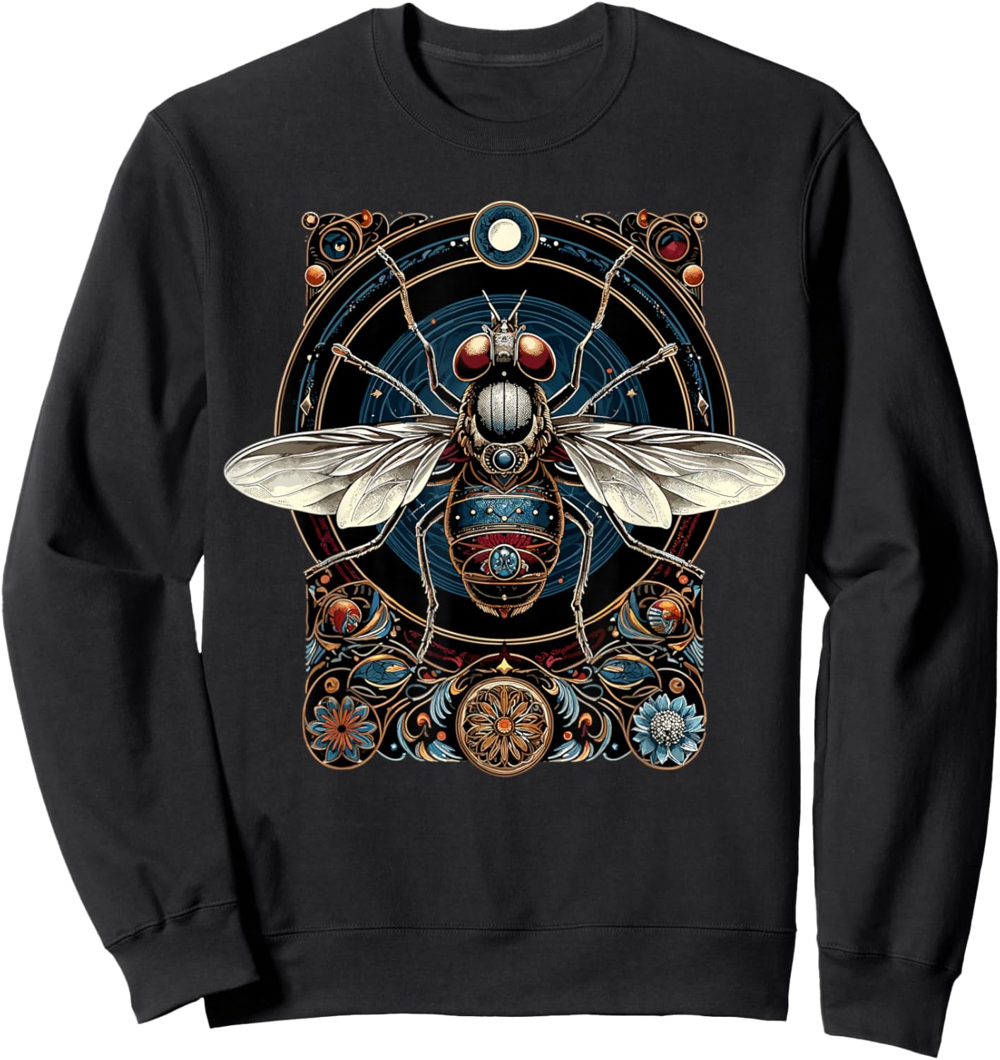 Cicada Insect Bug Vintage Entomology Sweatshirt - Sweatshirt | Black