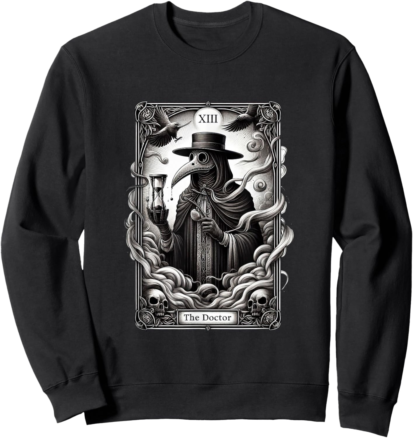 Steampunk Plague Doctor Gothic Style Peste Doctor Sweatshirt - Sweatshirt | Black