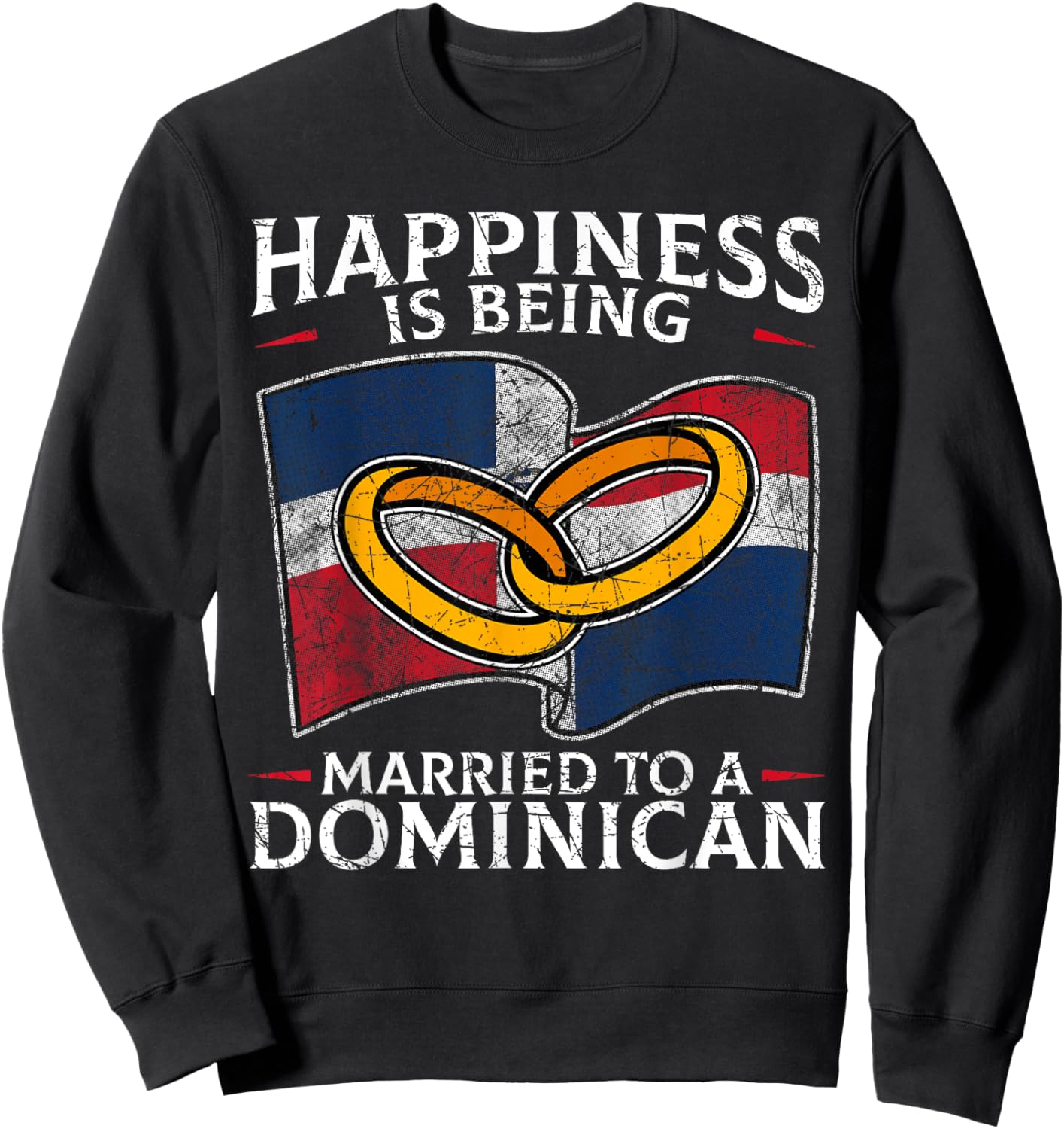 Dominican Republic Marriage Dominican Heritage Married Sweatshirt - Sweatshirt | Black