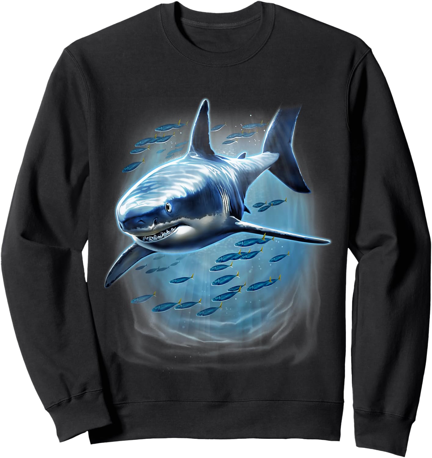 Kids Great White Shark youth | Shark for boys Sweatshirt - Sweatshirt | Black