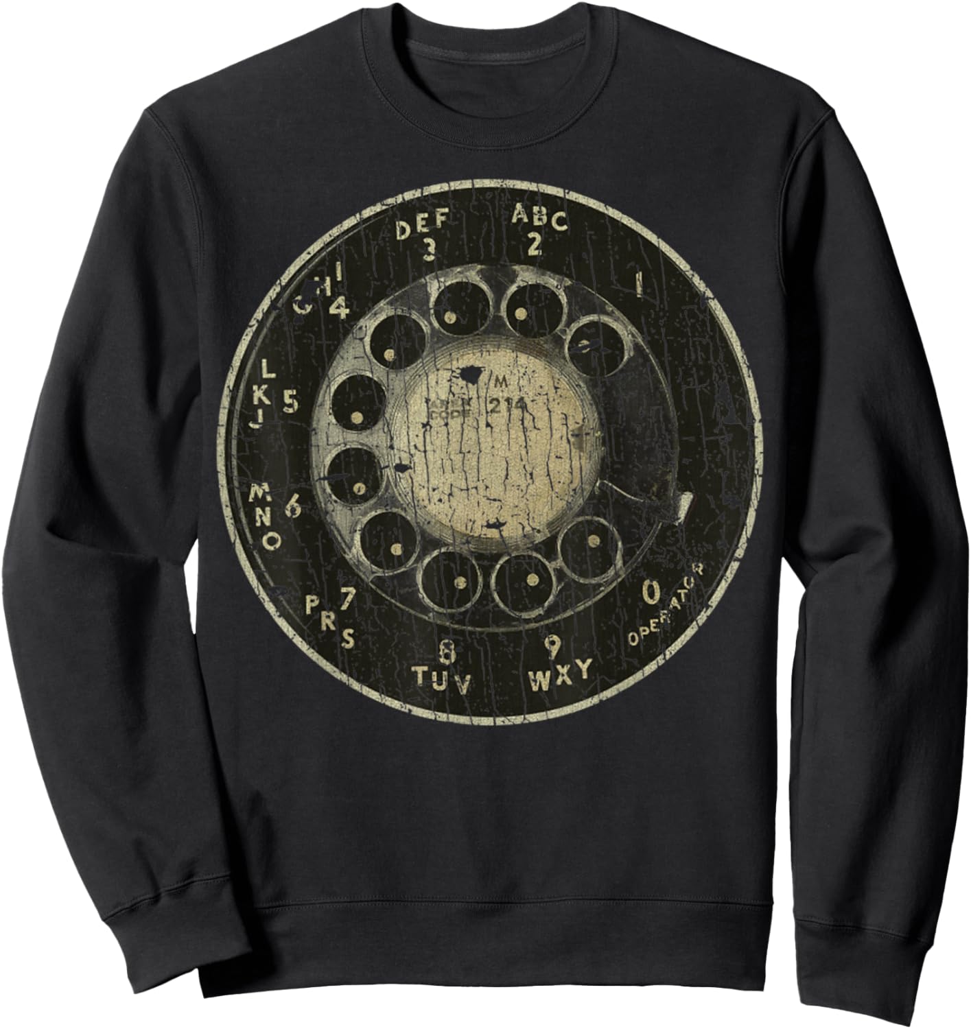Retro Style Retro Vintage Rotary Dial Phone 60s Telephone Sweatshirt - Sweatshirt | Black