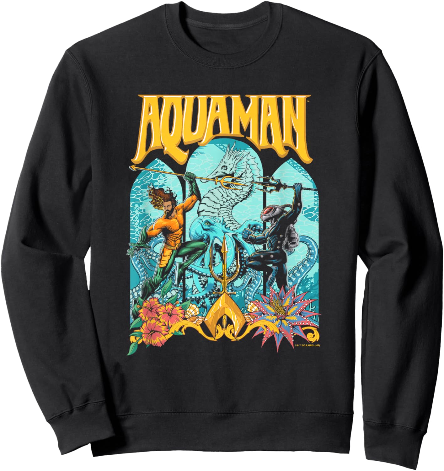 Aquaman And The Lost Kingdom Black Manta Epic Battle Sweatshirt - Sweatshirt | Black