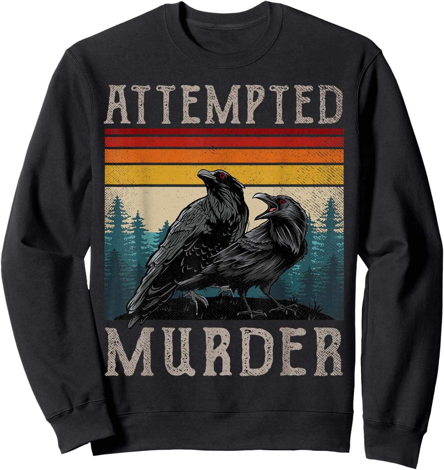 Attempted Murder Crows & Ravens Edgar Allen Poe Small Sweatshirt - Sweatshirt | Black
