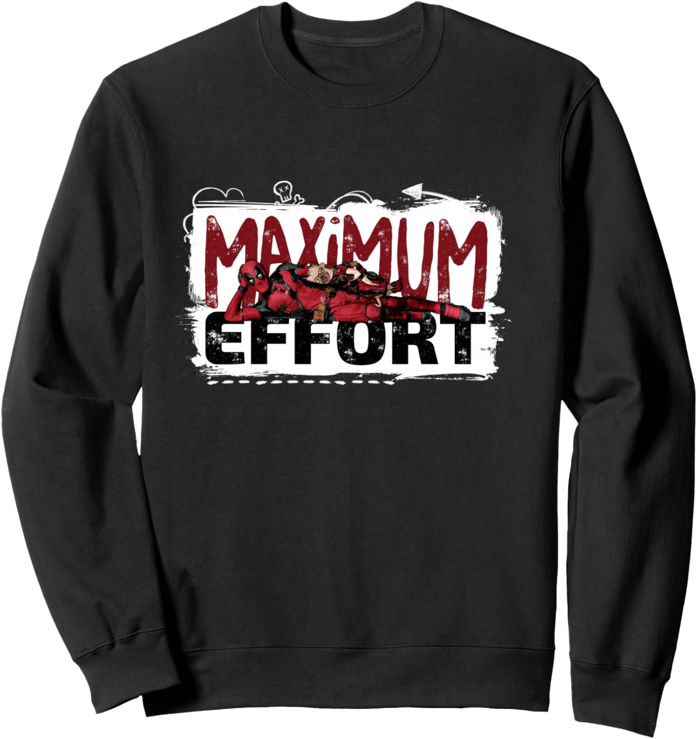 Marvel Studios Deadpool & Wolverine Dogpool Maximum Effort Sweatshirt - Sweatshirt | Black