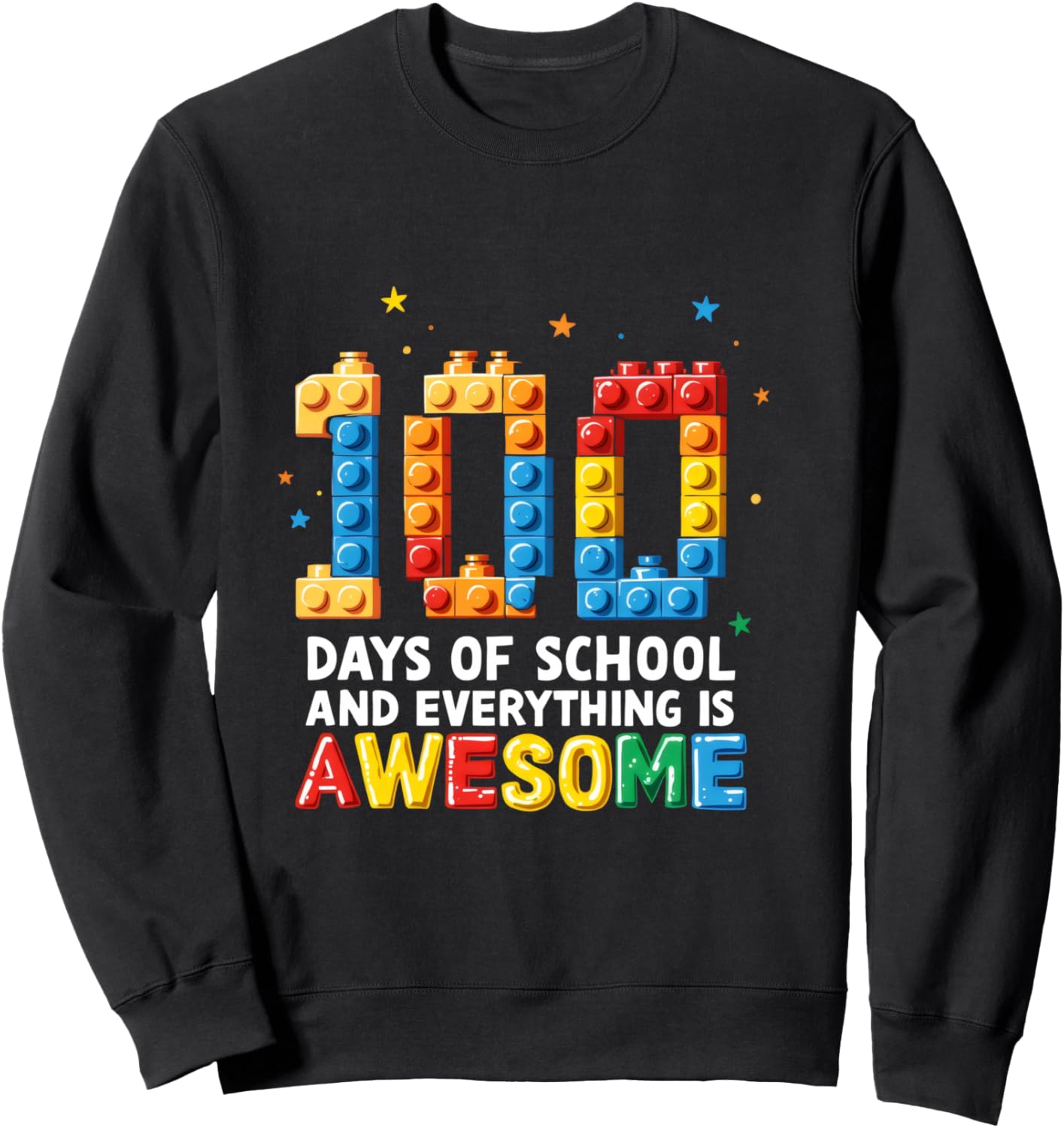 100th Day Of School Childrens Funny Sweatshirt - Sweatshirt | Black