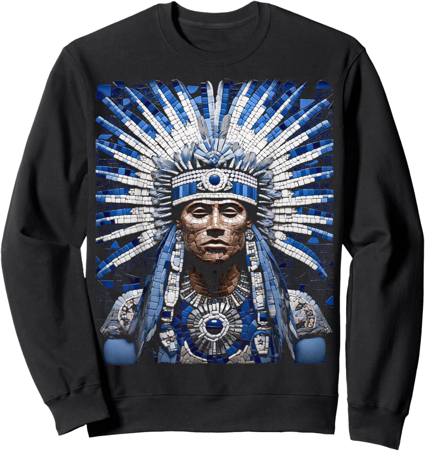 Native American Indian Design Warrior Native American Sweatshirt - Sweatshirt | Black