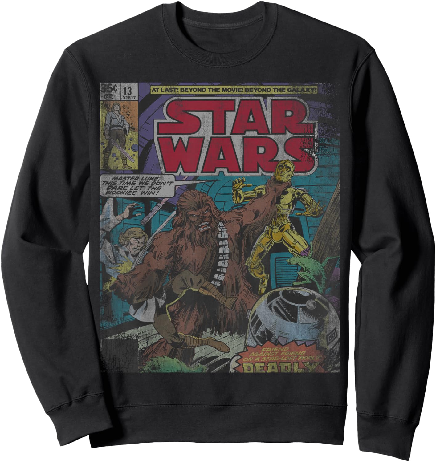 Star Wars Chewbacca Wookiee Win Retro Comic Cover Sweatshirt - Sweatshirt | Black
