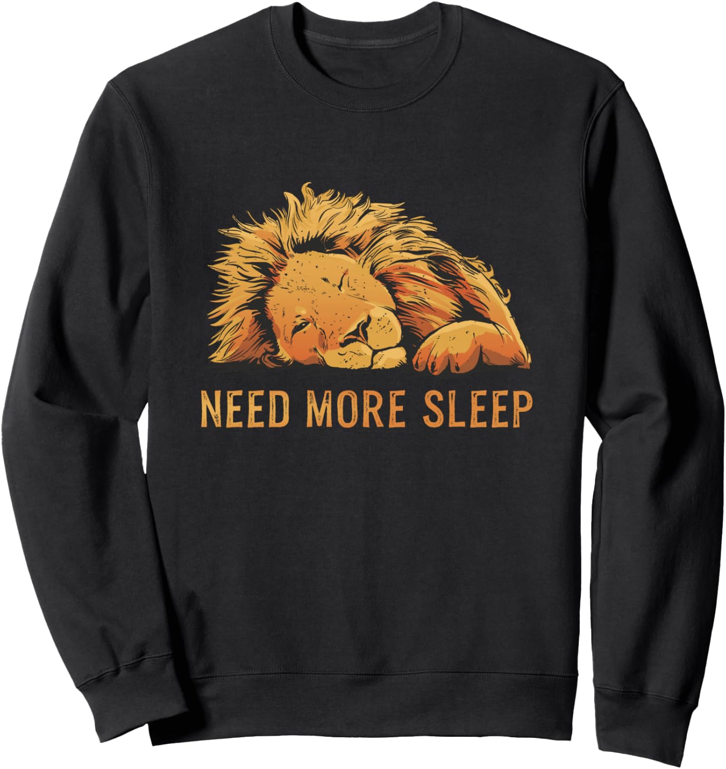 Funny Sleeping Lion Pyjamas Bedtime Sweatshirt - Sweatshirt | Black