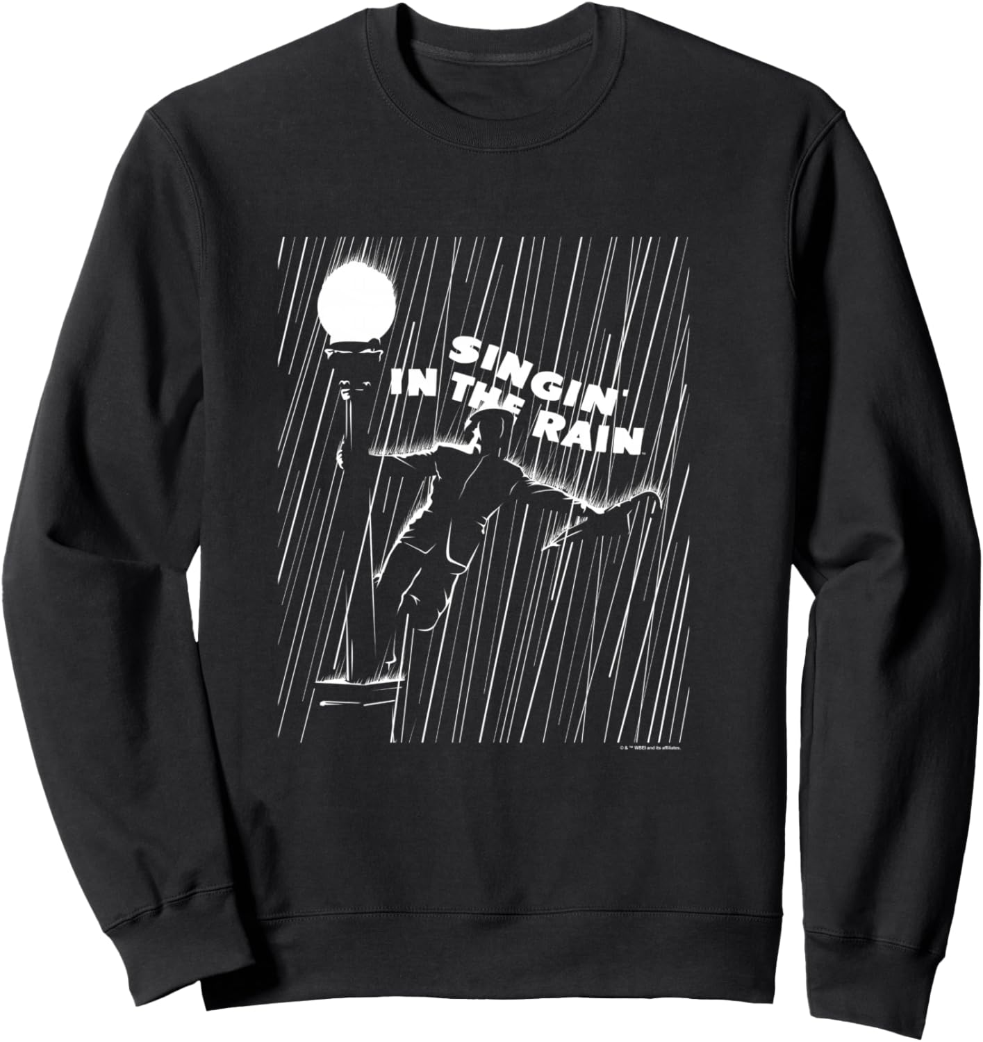 WB100 Singin' in the Rain Classic Movie Poster Sweatshirt - Sweatshirt | Black