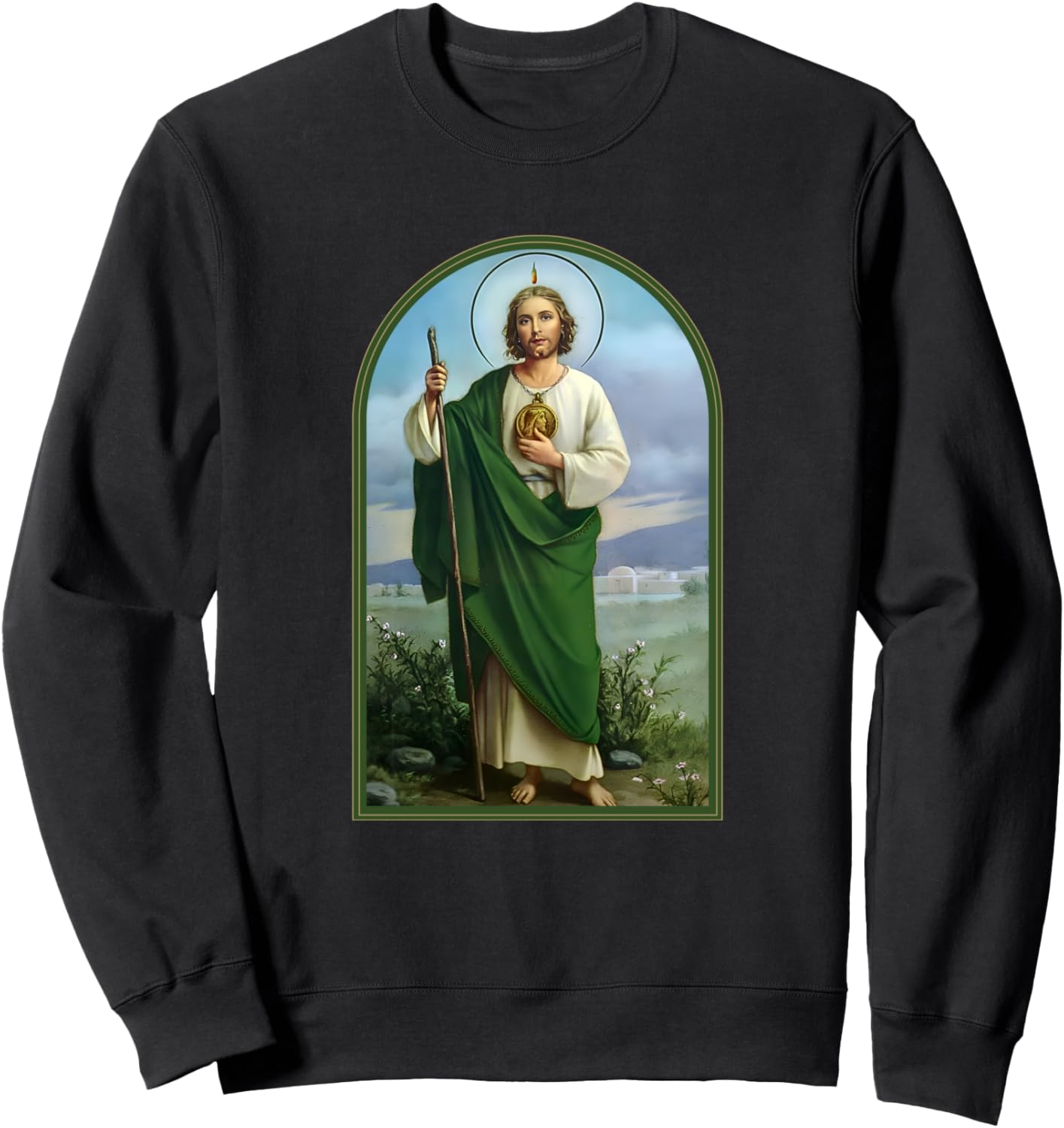 San Judas Tadeo Saint Jude Thaddeus Sweatshirt - Sweatshirt | Black