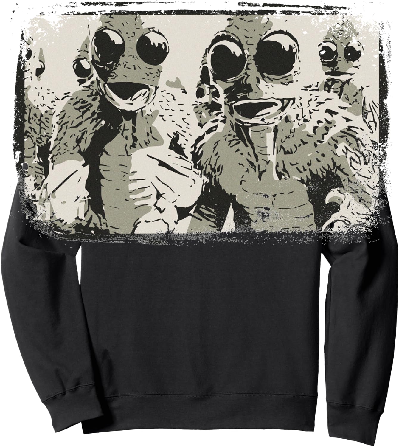 Sleestak T Shirt - Land of the Lost Distressed Vintage Sweatshirt - Sweatshirt | Black