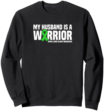 My Husband is a Warrior Spinal Cord Injury Awareness Sweatshirt - Sweatshirt | Black