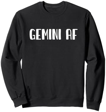 Gemini AF Zodiac Sign May 21 - June 20 Sweatshirt - Sweatshirt | Black