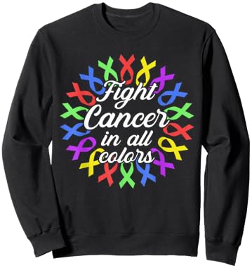 Cancer Sucks in Every Color Fighter Fight Support the Cance Sweatshirt - Sweatshirt | Black