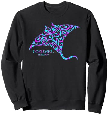 Cozumel Mexico Stingray Boys Girls Souvenir Sweatshirt - Sweatshirt | Black