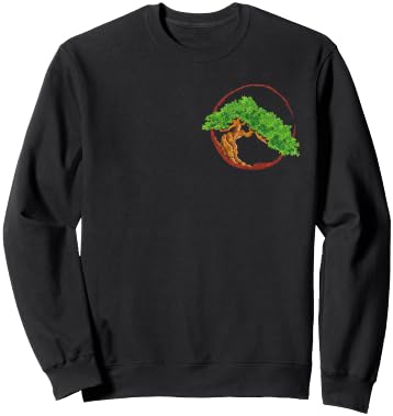 Funny Plant Lover & Gifts Bonsai Tree Logo Miniature Plants Trees Japanese Gardening Sweatshirt - Sweatshirt | Black