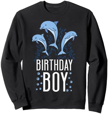 Dolphin Birthday Birthday Boy Sweatshirt - Sweatshirt | Black