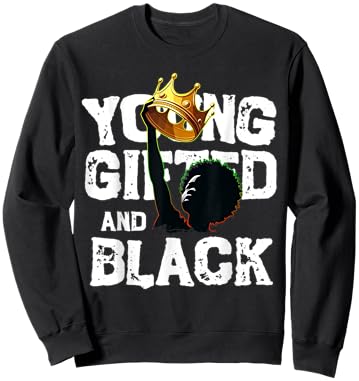 Young Gifted And Black History Month Kids Crown Young King Sweatshirt - Sweatshirt | Black