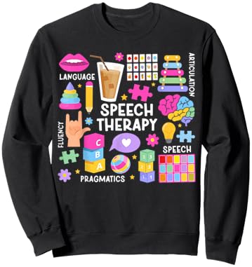 Speech Therapy SLP Speech Language Pathologist Sweatshirt - Sweatshirt | Black