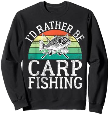 I’d Rather Be Carp Fishing Sweatshirt - Sweatshirt | Black