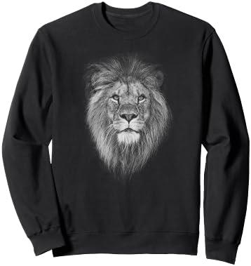 Lion Face Cool Zoo Animal Head Wildlife Africa Sweatshirt - Sweatshirt | Black