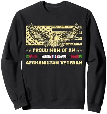 Proud Mom Of an Afghanistan Veteran Military Vet's Mother Sweatshirt - Sweatshirt | Black