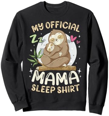 Best Mum, Sweet Sloth Family, Mother's Day Sweatshirt - Sweatshirt | Black